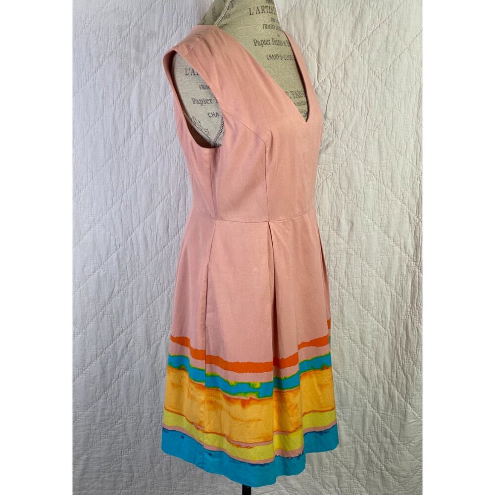 Anthropologie Painterly Pink Sleeveless Dress By Tracy Reese - Picture 3 of 11